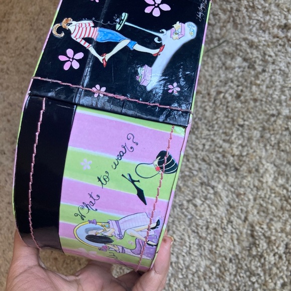 VINTAGE 2003 LADY JAYNE GLAMOUR GIRLS PINK STACKING SUITCASE HINGED w HANDLE EUC - Picture 10 of 13